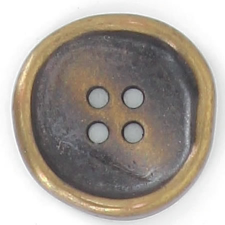 Bouton 4 trous métal bourrelet gondolé 15mm à 25mm
