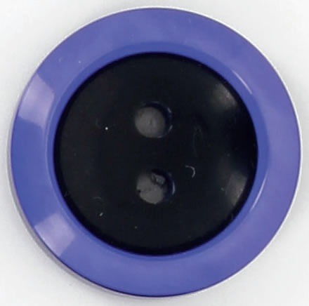Boutons 2 trous cuvette centre noir bord rond 15mm à 25mm