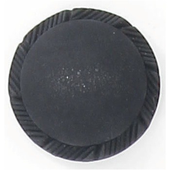 Bouton à pieds noir mat bord strie  15mm à 27mm