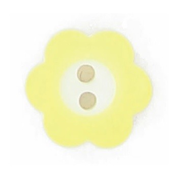 Bouton 2 trous fleur bicolore 12mm à 15mm