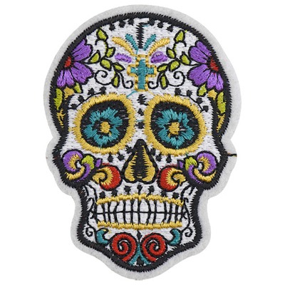 Tête de mort mexicaine thermo 57x70mm i3