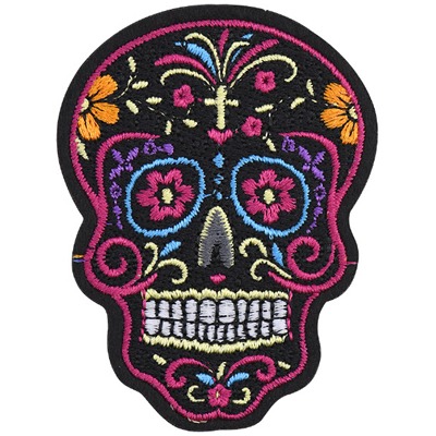 Tête de mort mexicaine thermo 57x70mm i3