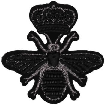 5 abeilles couronne perles noir 67x67mm m4