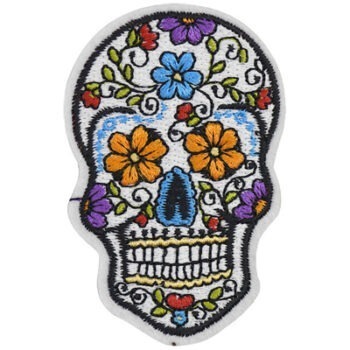 5 têtes de mort mexicaine thermo 57x70mm g