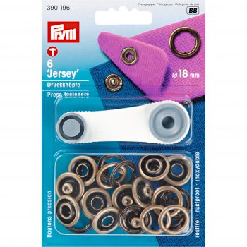 Boutons  pression jersey 18 mm laiton antique